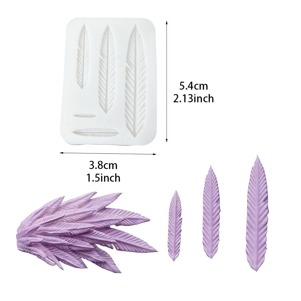TEMU Stampo in Silicone a Forma di Piuma per Gesso, Argilla, Artigianato, Orecchini, Collane, Accessori Gioielli, ecc. per San Valentino, Matrimoni,
