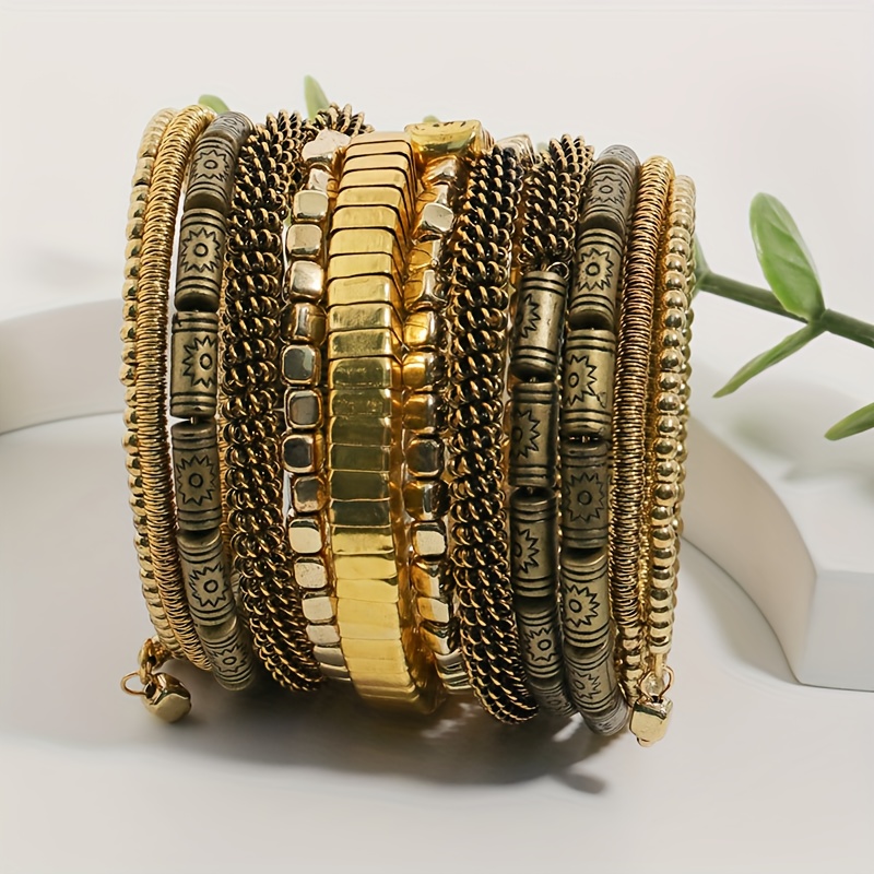 E-shop Vintage Tribal Urlaub verstellbares Mehrschicht-Armband mit ethnischen Mustern, geeignet für & Party, Karnevalsaccessoire zu jeder Jahreszeit