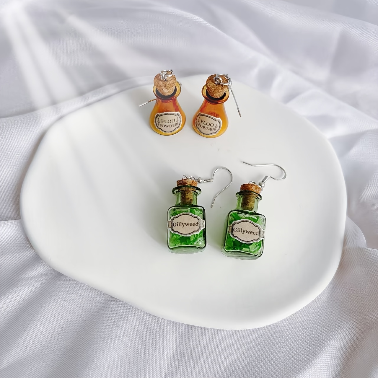 2-pair Mini Fun Bottle Earrings Set, Cute Bottle Earrings, Perfect For Parties & Gifts