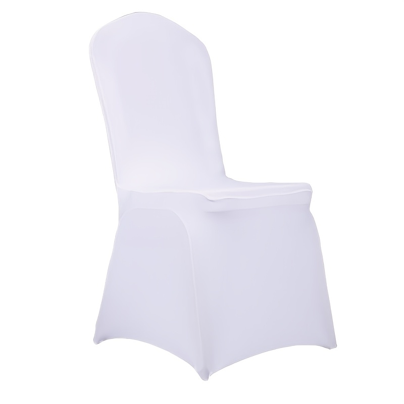 Image of 1pc Elastic Chair Cover, Restaurant Banquet Chair Cover, Full Coverage Wedding 1pc Stool Cover