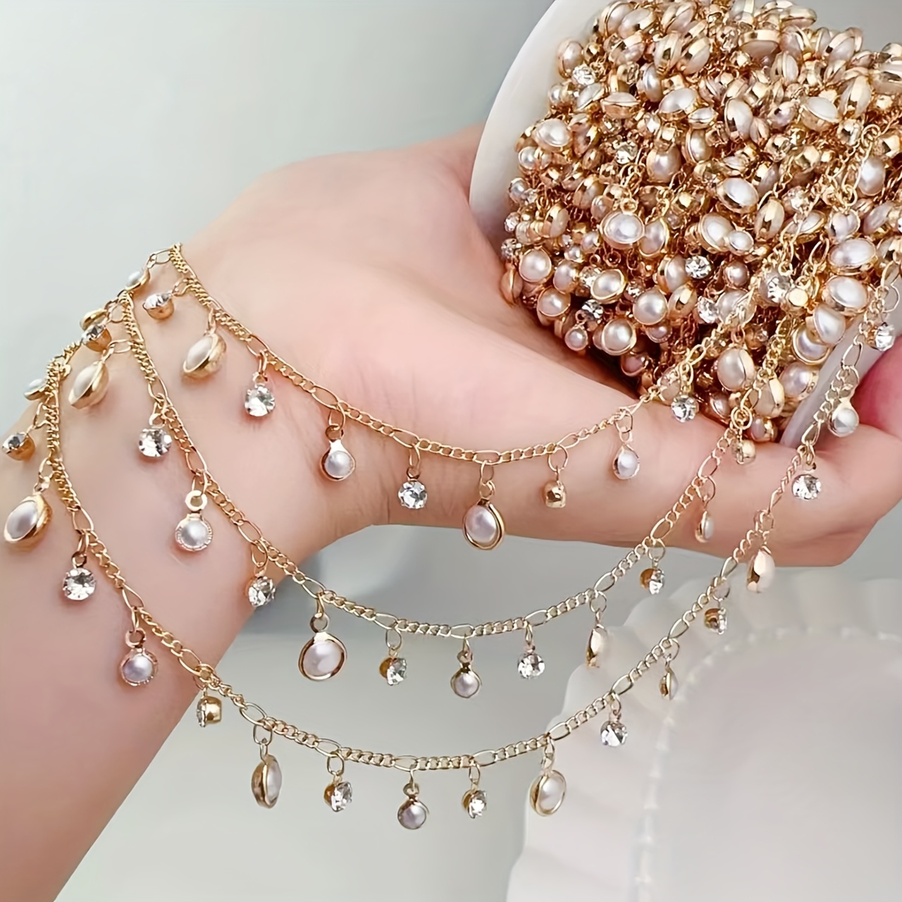39 37 inch long baroque style loose chain suitable jewelry  display picture 1