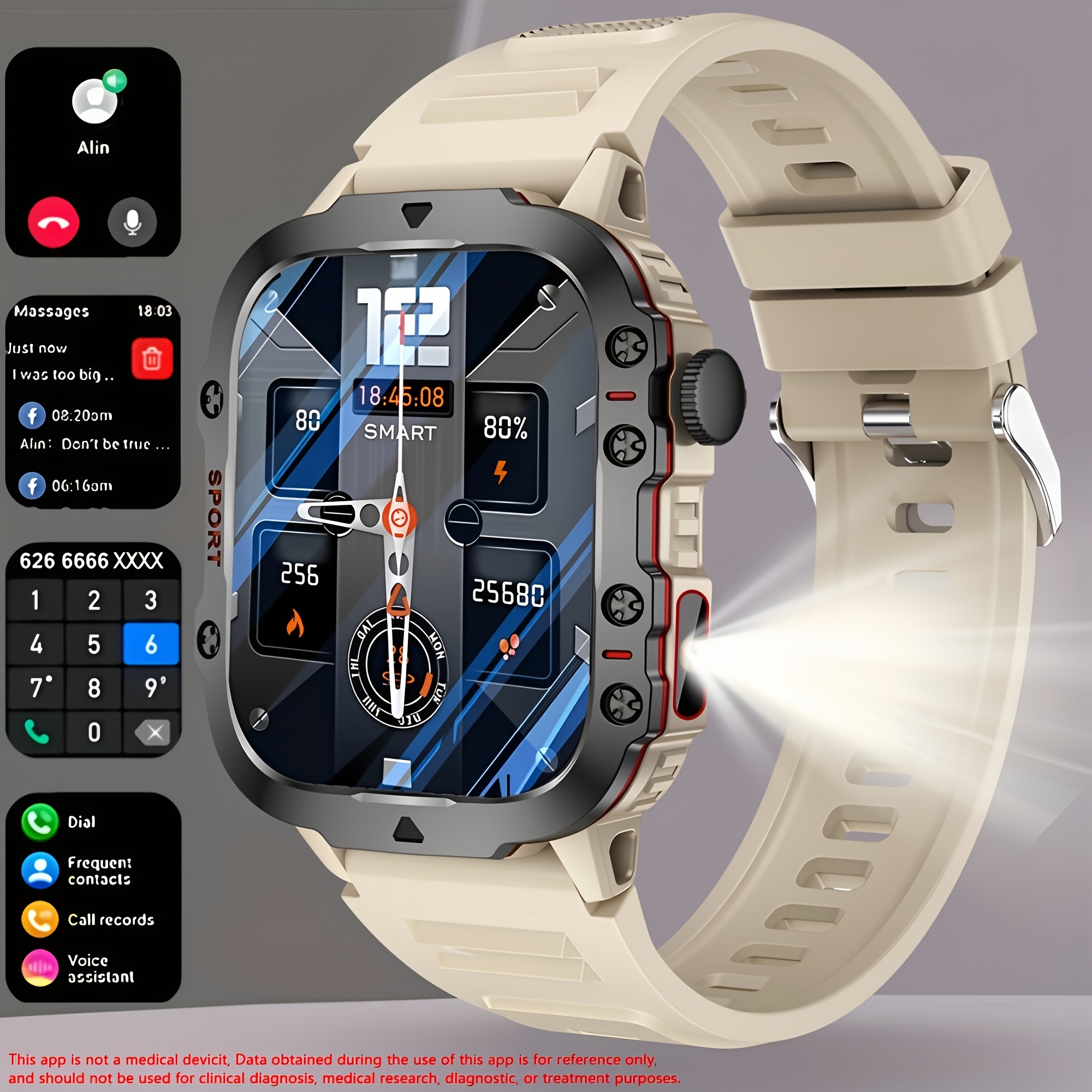 New Smart Watch For Men And Women - Wireless Calling/texting/multiple Sports /remote Camera Control/fitness , Compatible With Iphone And , Usb Charging, Smart , , Display, Gift
