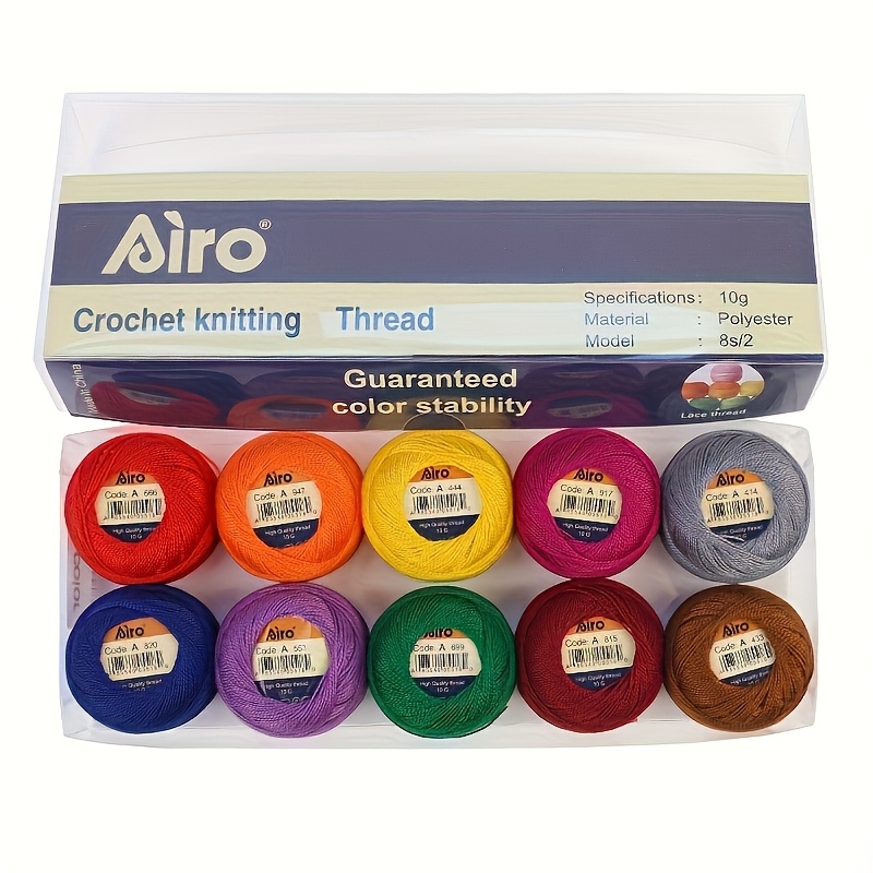 10 Skeins High-End Lace Thread for DIY Embroidery
