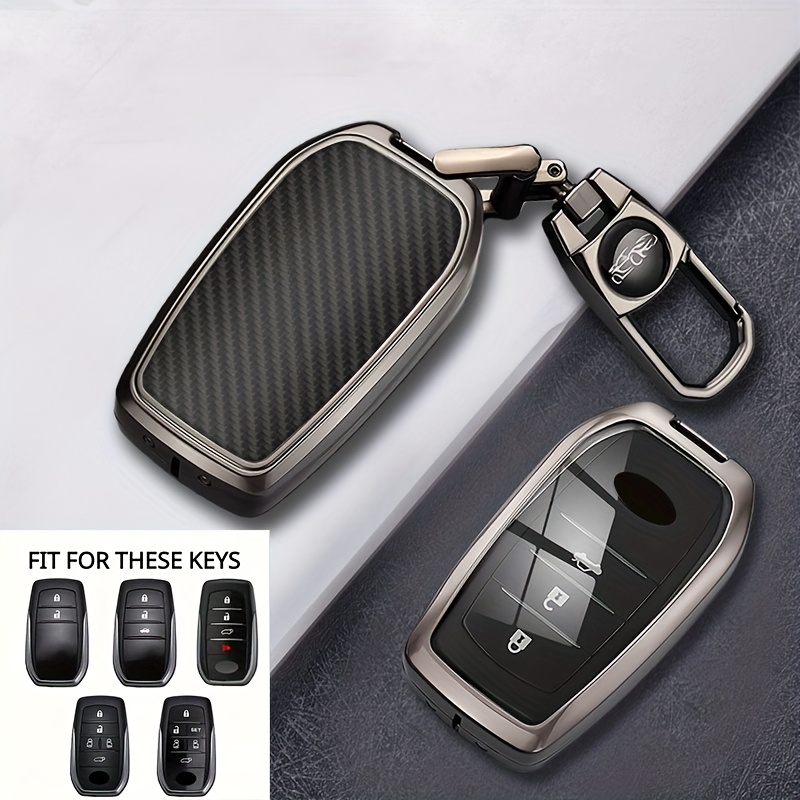 TEMU For Car Key Protective Case, Suitable For Series Including Crown, Corolla, , Rav4, And Other Models, Alloy Material, Full Coverage   Metal