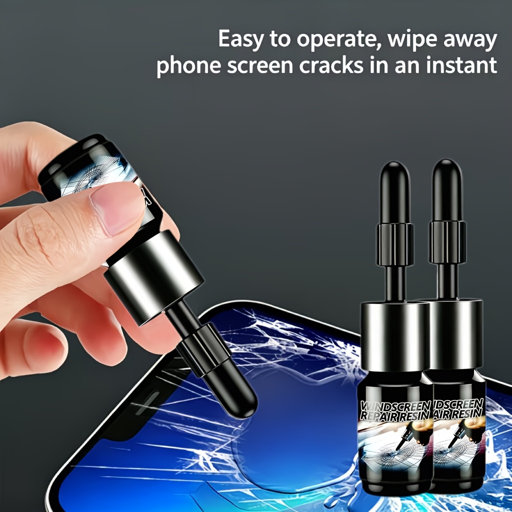 TEMU 2pcs Mobile Phone Screen Care Liquid, Glass Screen Repair Agent - Quick Drying, , Effectively Repairs Glass , Suitable For Mobile Phone Screens,