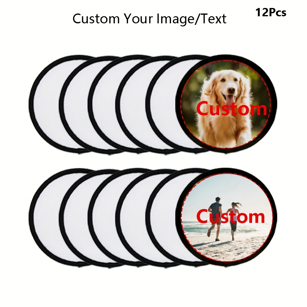 TEMU 12pcs Personalized Custom Clothing Patch Stickers Hat Shoe Cloth Stickers Diy Creative Picture Text Logo Single-sided Printing Heat Transfer