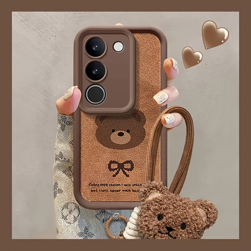 TEMU Bowknot Bear For S24ultra Mobile Phone S24 Fe Suitable For A06 Hand Strap A16 A15 Set S24 Lanyard A54/a55/a13-4g S22 Bear Wrist Strap S22 /s23