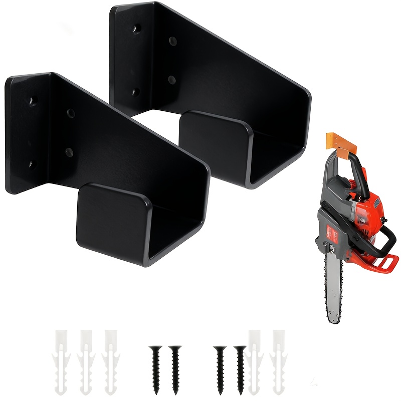 Chainsaw Hanger Heavy Duty Chainsaw Holders Organizer Mounted Chainsaw Rack For Garden Garage Chainsaw Wall Mount With Anchors And Screws Kit, Utility Shelves
