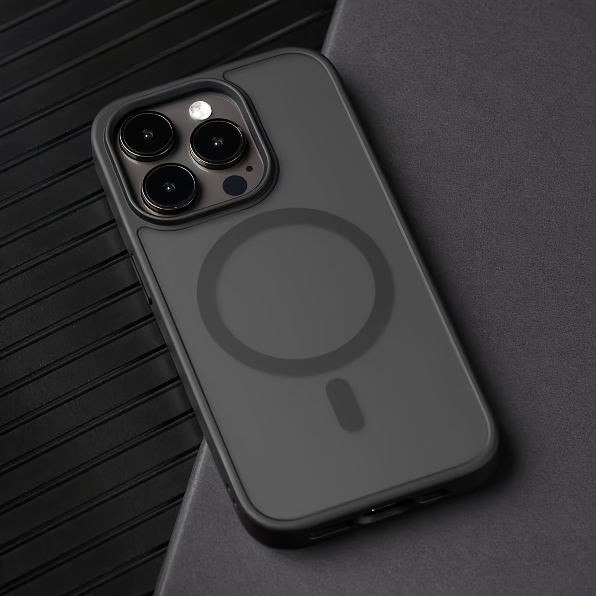 a magnetic wireless charging phone case suitable for iphone 16 15 14 13 12 11 pro     black shockproof and durable a birthday and anniversary gift   your girlfriend boyfriend friend or yourself durable   and fashionable design