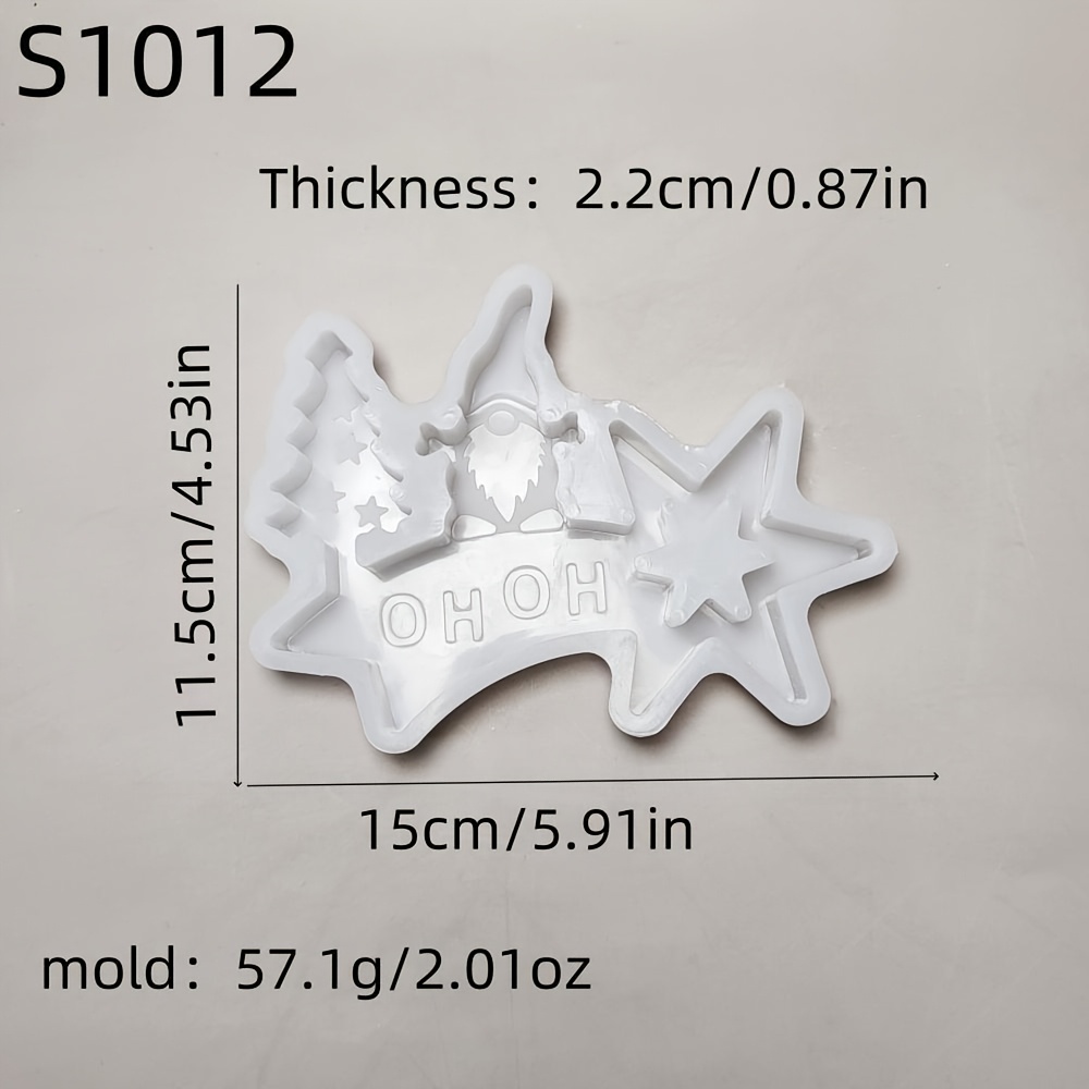 3d Silicone Mold For A Christmas Gnome, Suitable For Candles, Gypsum Decorations, Home Decor, And Epoxy Resin Projects, Model S1012