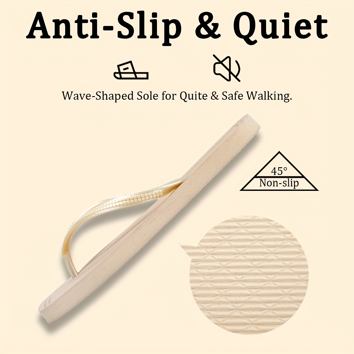 Women'S Summer Fashion Flip-Flops - Comfortable, Durable EVA Material, Flat Heel, Slip-On Thong Sandals for Beach & Casual Wear, Black with White Stripe, Ladies Sandals