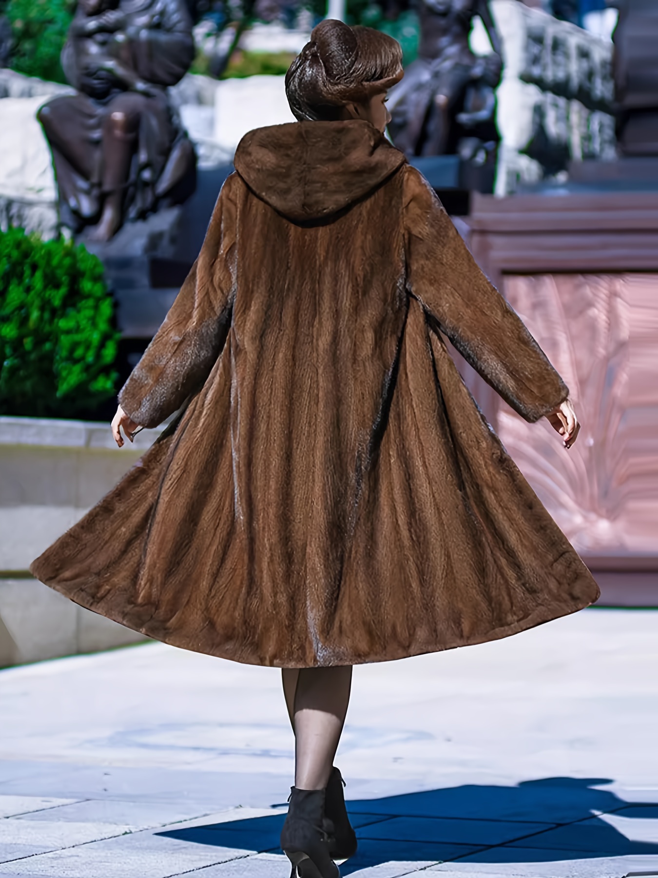 Manteau Long Veste Longue Femme Marron Cdiscount Manteau Mi Long