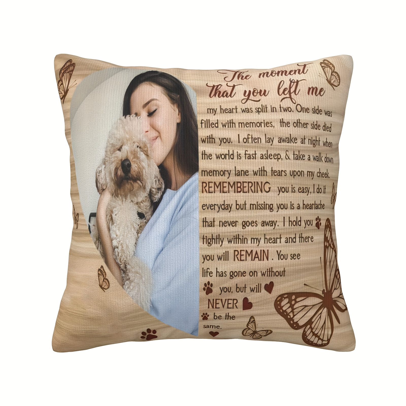 You Me And The Dog With Polyester Insert Pillow