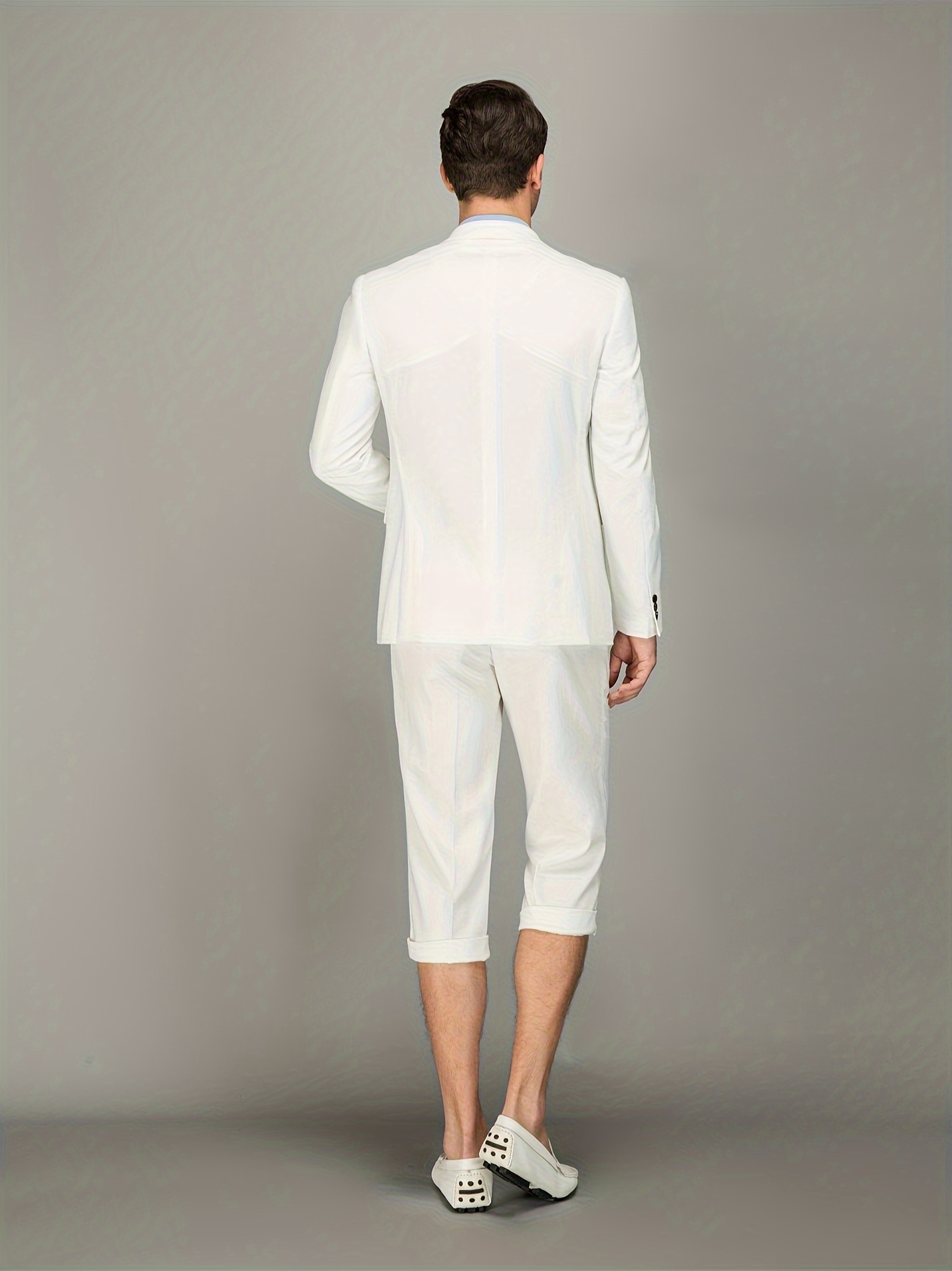 Men's 1 Button Business Dress Blazers Solid Slim Casual Long