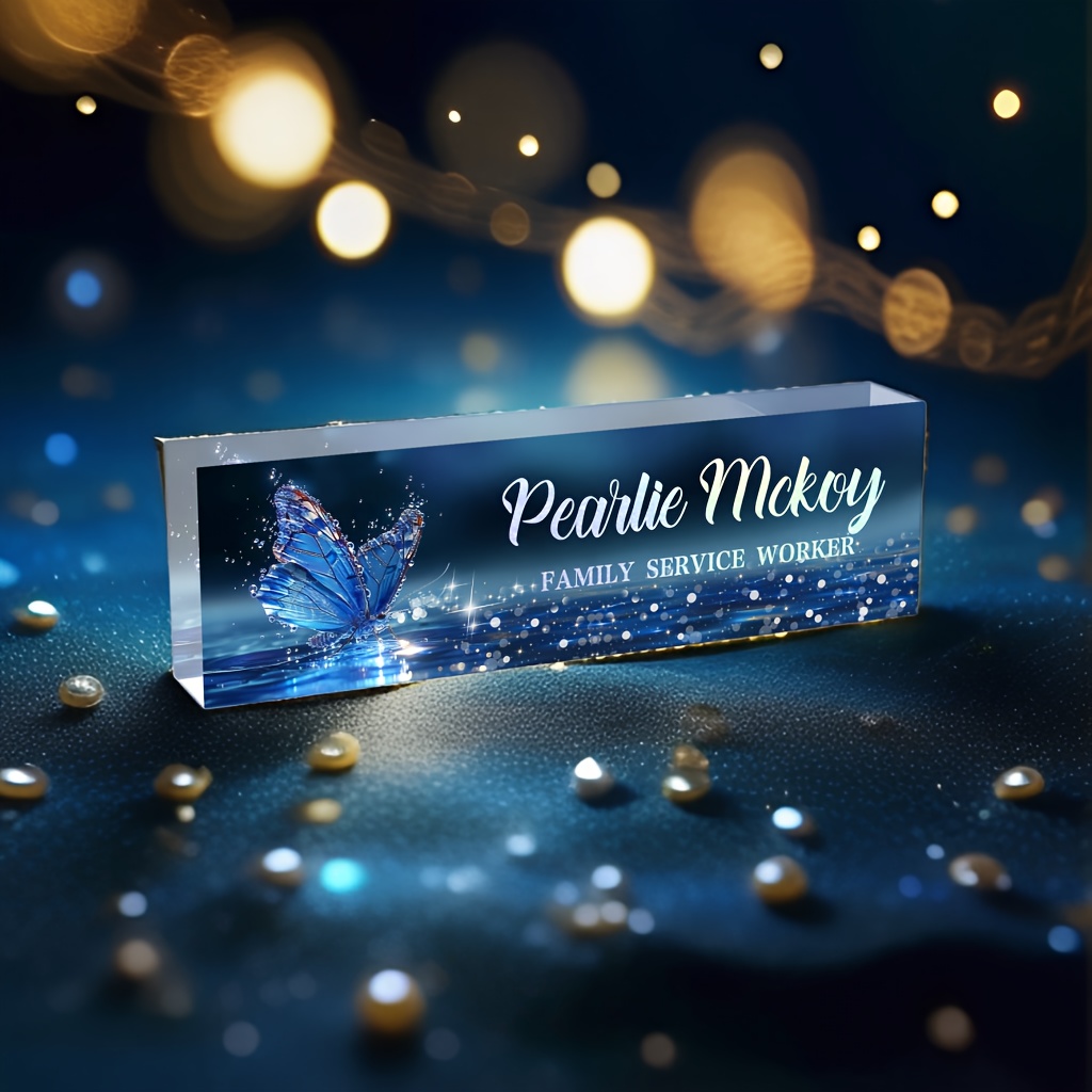 Acrylic Desk Name Plate Personalized I Custom Acrylic Sign