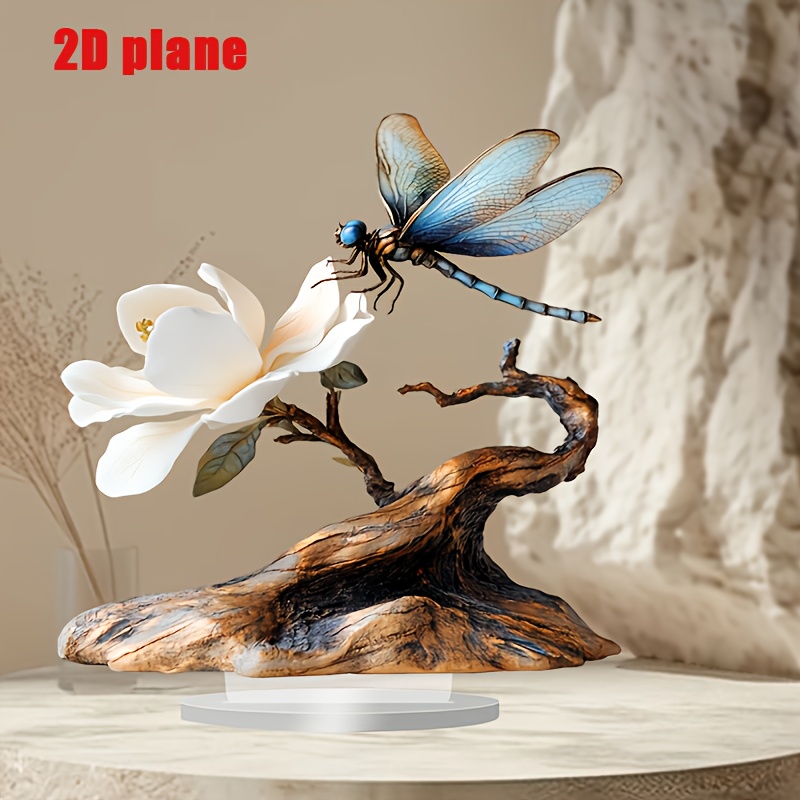 

1pc, Dragonfly Tabletop Decor - Style, Home, Office Display (9.06 "x9.06") Dragonfly Decor Dragonfly Room Decor