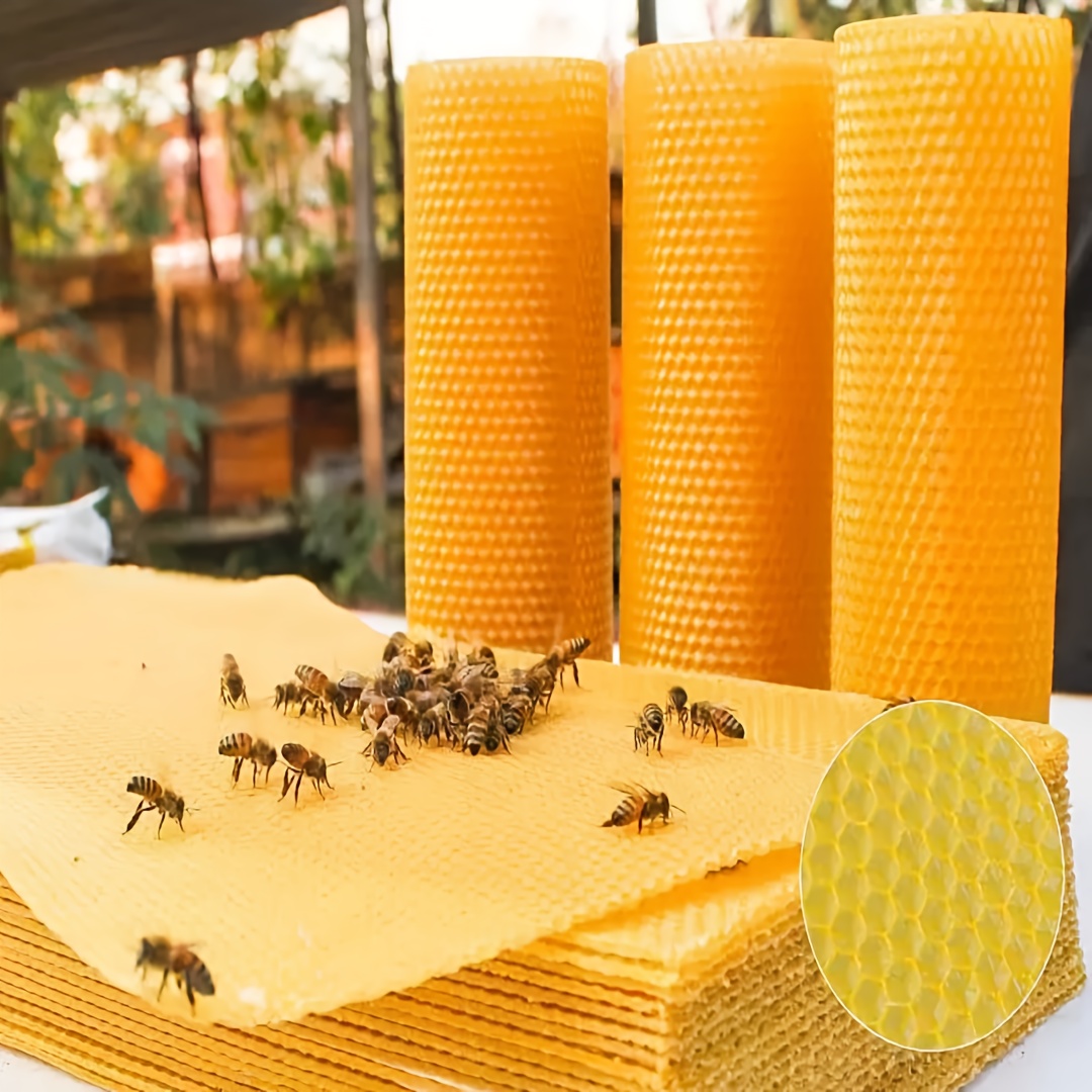 2Pcs 5.4mm Beeswax Press Mold DIY Rubber Comb Foundation Sheet