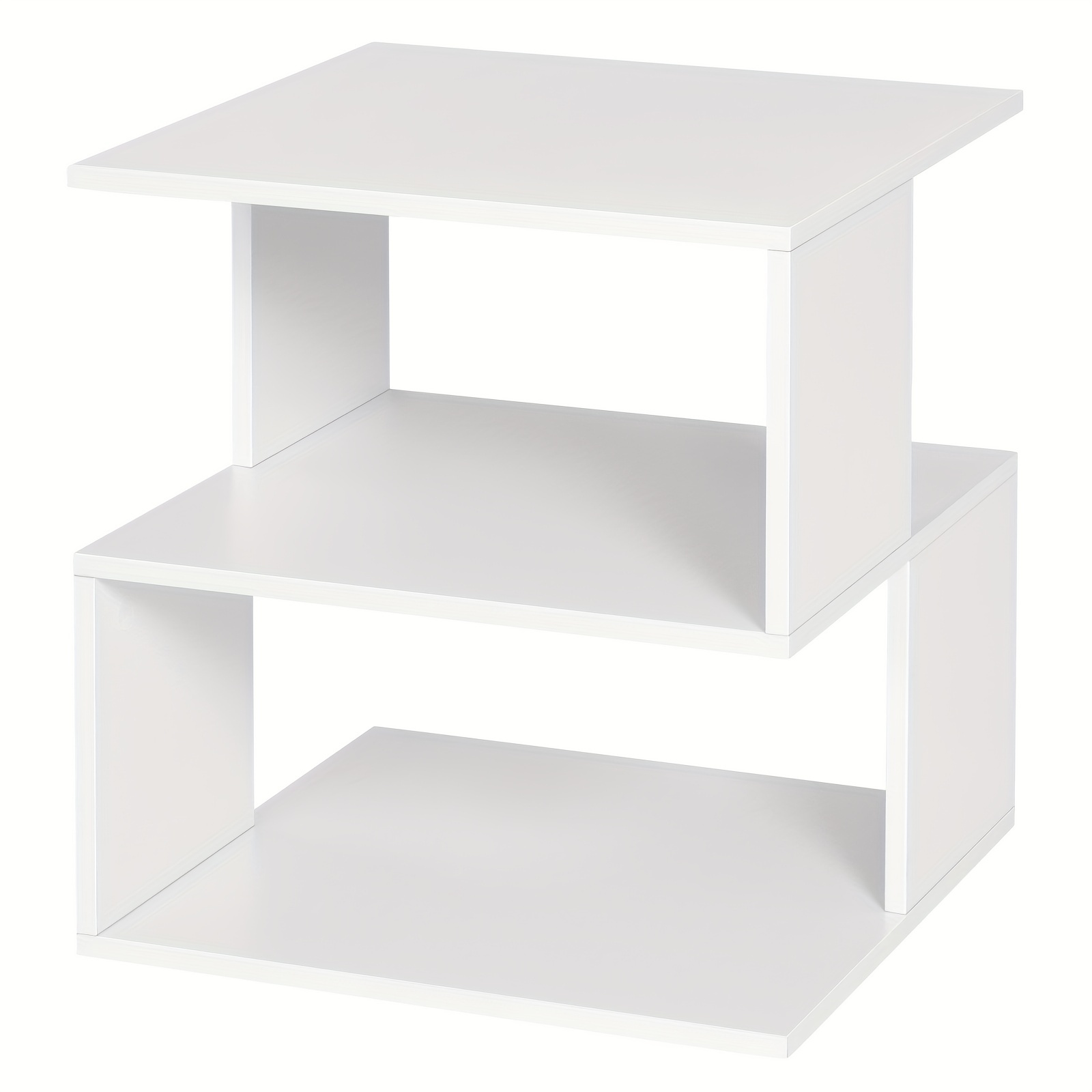 1pc 2pcs Nightstand Side Table With 2 Shelves Small Bookcase Bedroom Or Living Room Sofa 40x43 5x40 Cm White