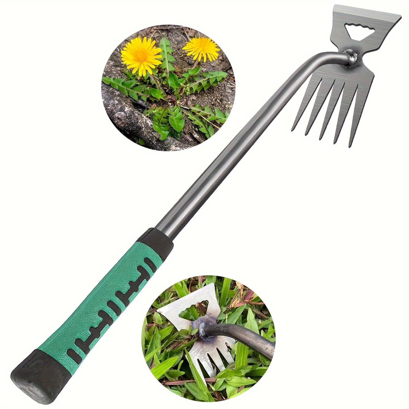 

1pc Tool, 16in Gardening Weeder Tool, 2024 Uprooting Tool, 5teethes Manual Remover Tool Pulling Tool For