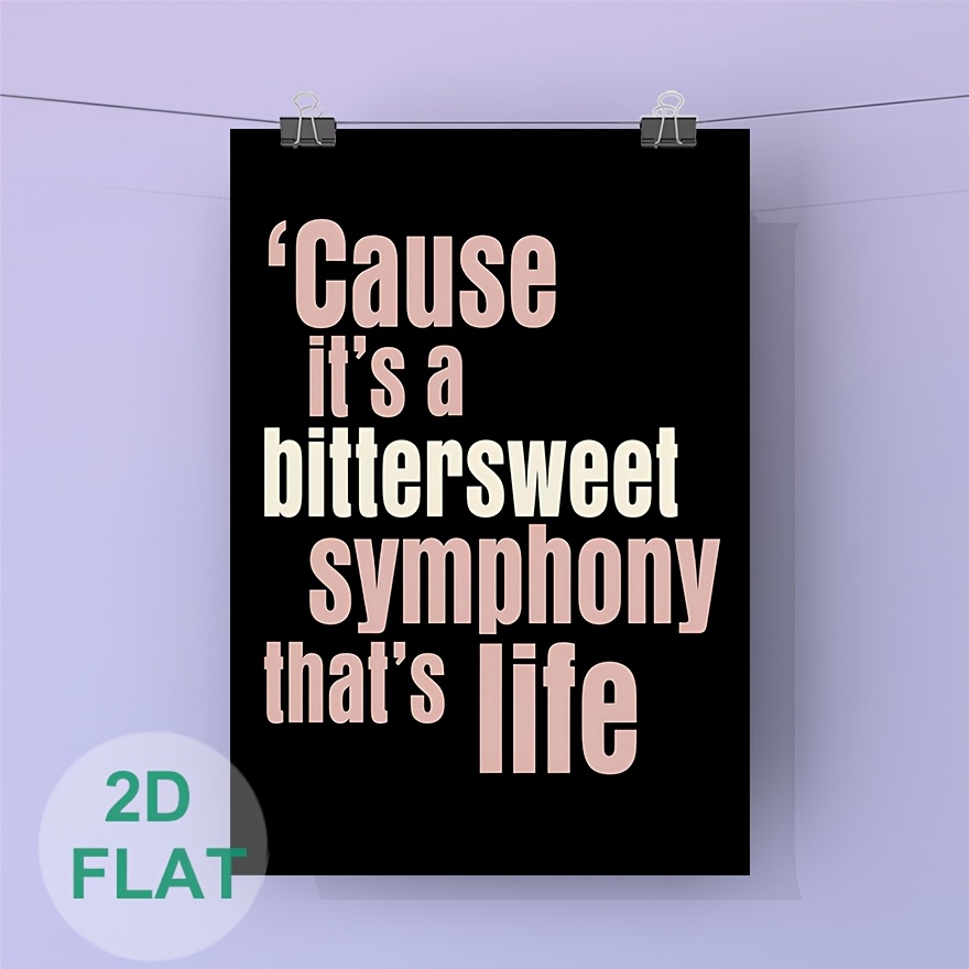 TEMU 2d Flat, & The Song Lyrics Music Poster - Retro Wall Art Suitable For - / Use - Frameless Lyrics Decor For Bedroom, - Gift For Women, Men, Music