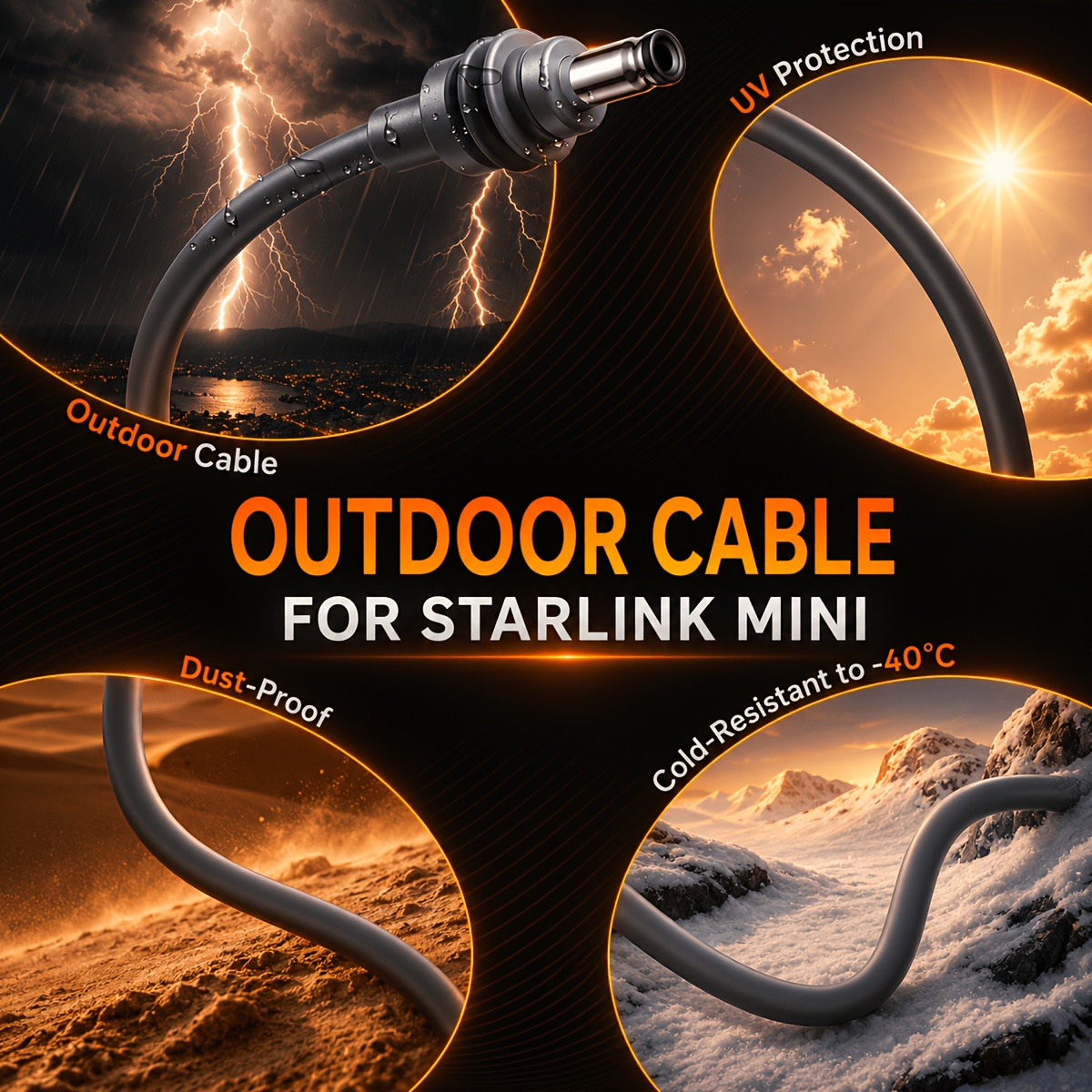Kit chargeur de voiture 160W pour Starlink Mini avec câble d'alimentation DC USB-C de 3 m, charge rapide 3 ports, sortie haute puissance stable, câble durable à faible résistance, adaptateur de véhicule Plug and Play pour voitures, SUV, camping-cars, voyages d'été, camping et voyages en plein air