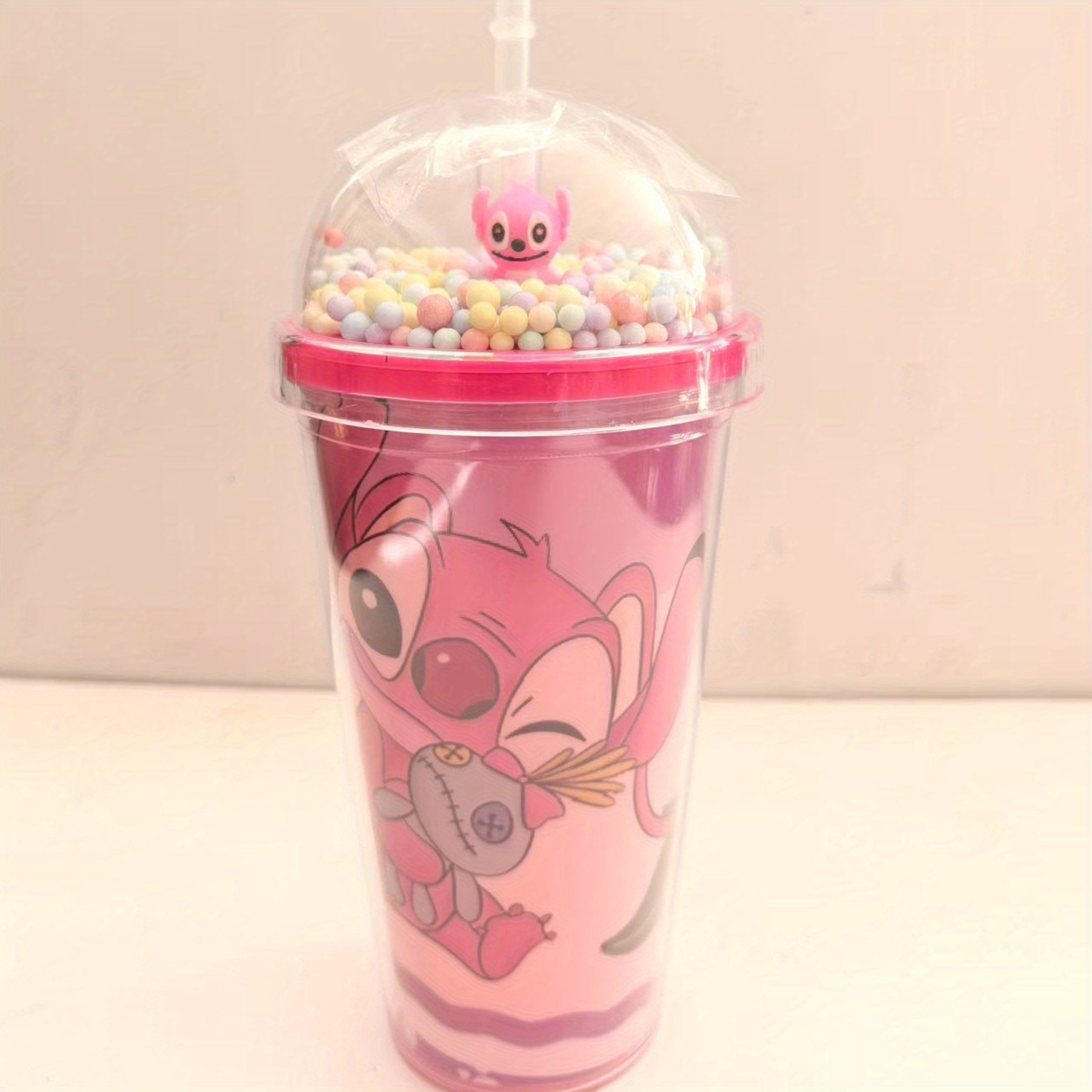 1個 ディズニー スティッチ＆ ダブルウォール断熱プラスチック