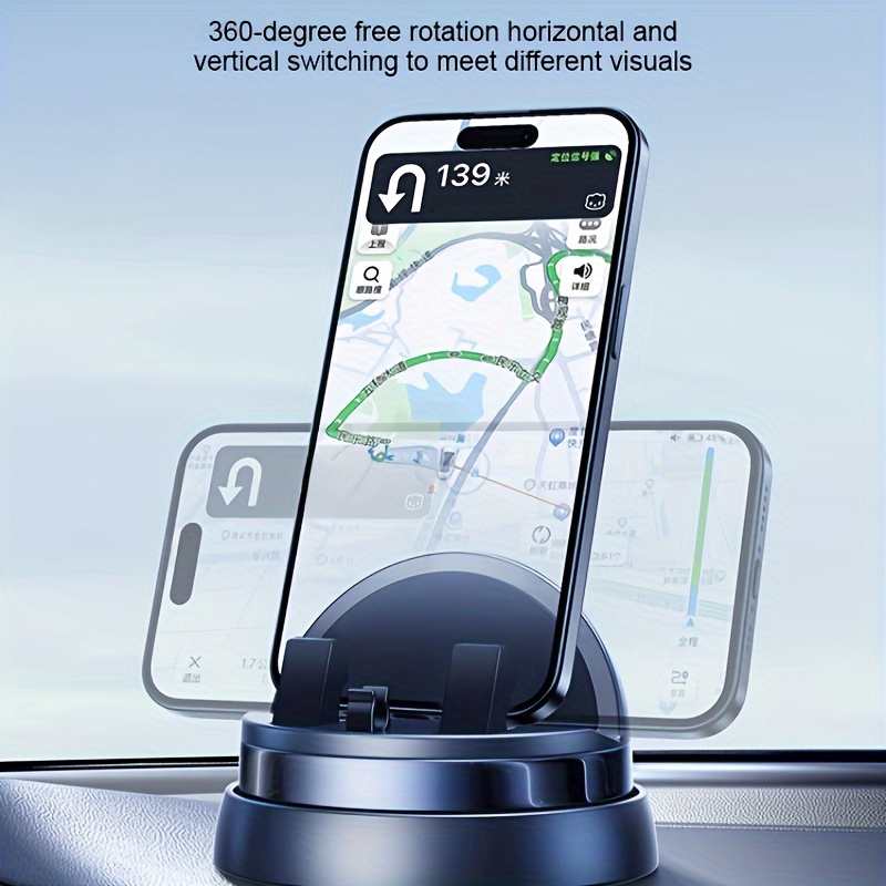 

Abs Dashboard Phone Holder For Vehicle, Rotatable , Universal Smartphones, Clear Sight- For Navigation