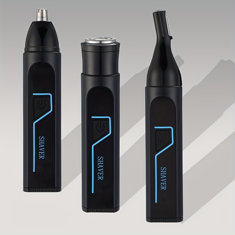 3 in 1 mens grooming kit rechargeable nose ear beard trimmer with   usb charging easy clean Product details 3