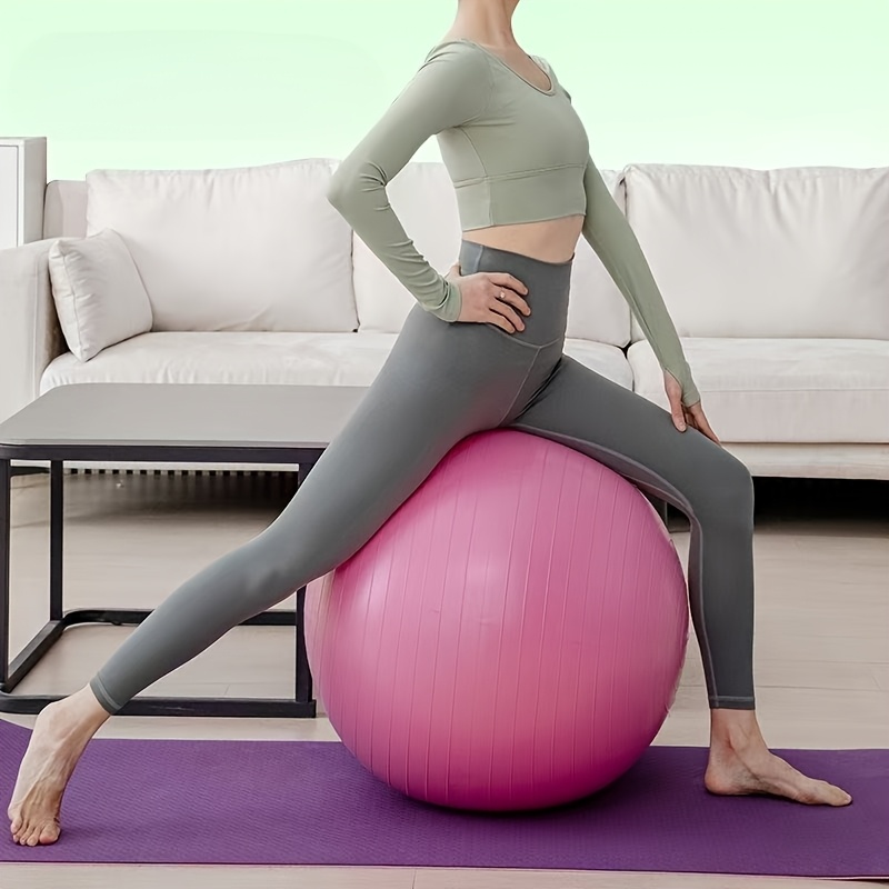 17.72inch Non-slip Yoga Ball, Thickened Anti-burst Inflatable Fitness Ball, Ideal for Home Pilates and Yoga Core Strengt