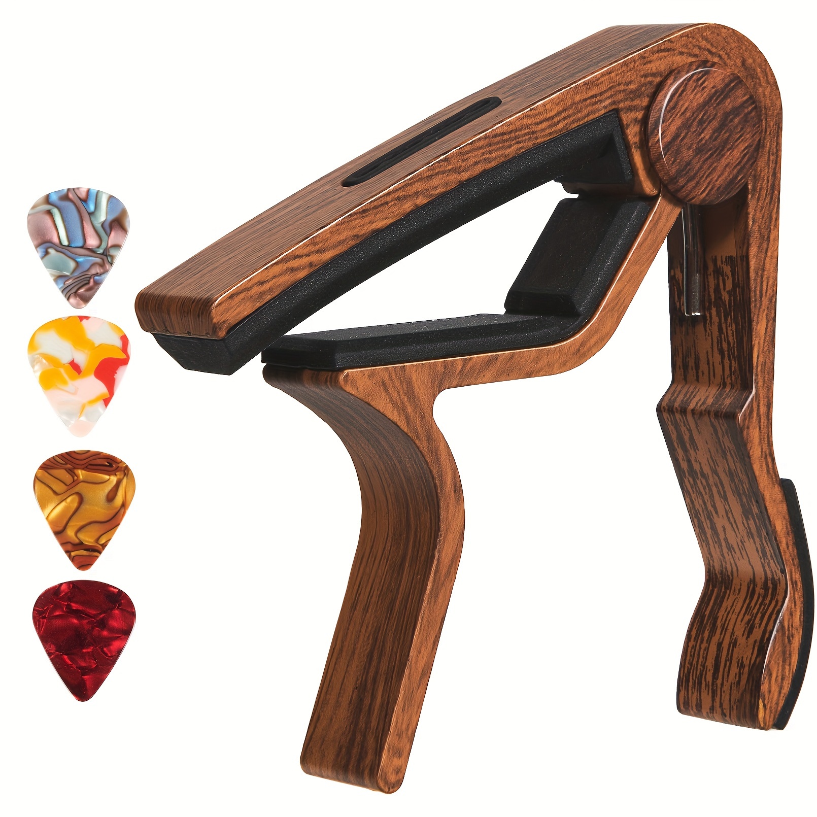 

Capo Guitar Capo With Pick Holder For Acoustic And Electric Guitar, Ukelele, Bass, Banjo With Guitar Picks