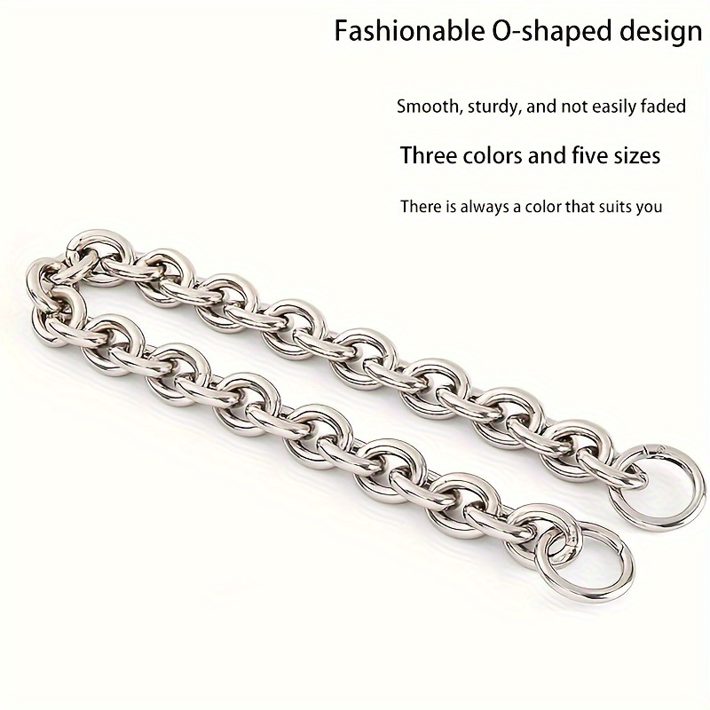 

Fashionable Heavy Aluminum O Shape Metal Chain Handle Shoulder Strap For Women's Handbag, Shoulder Bag, Diy Wallet Making