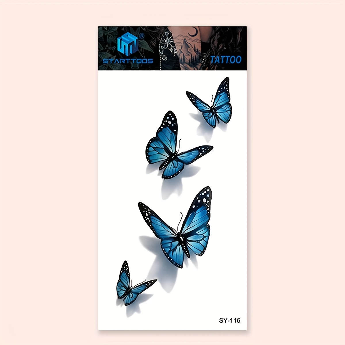 1 Sheet Starttoos Realistic Temporary Tattoos Suitable For Hand Back, Arm, Shoulder, Collarbone, Abdomen, Back, Leg - Waterproof 3d Tattoo Stickers With Dynamic Designs, Favors For Festivals, Holidays