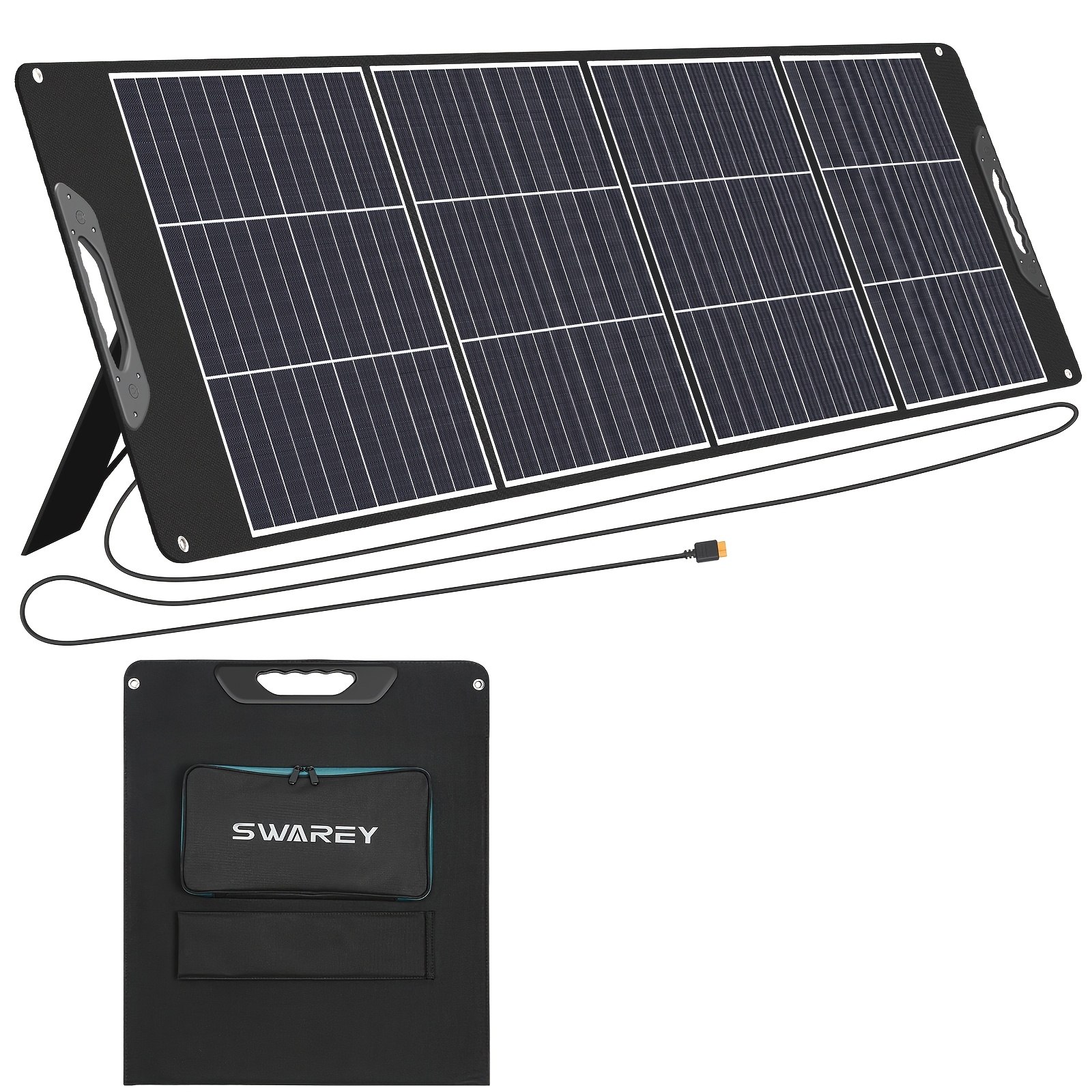 E-shop SWAREY Solarpanel faltbar, tragbarer Solarladegerät mit 18V , Typ-C, USB QC 3.0 für tragbare , Handy-Powerbank, Camping, Reisen, Wohnmobil,