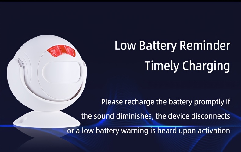 Sistema de Alarma de Seguridad Inalámbrico con Detector de Movimiento Infrarrojo y Timbre - Alimentado por Batería/USB de Doble Uso, Seguridad Inteligente para el Hogar con Alertas en Tiempo Real, Control Remoto