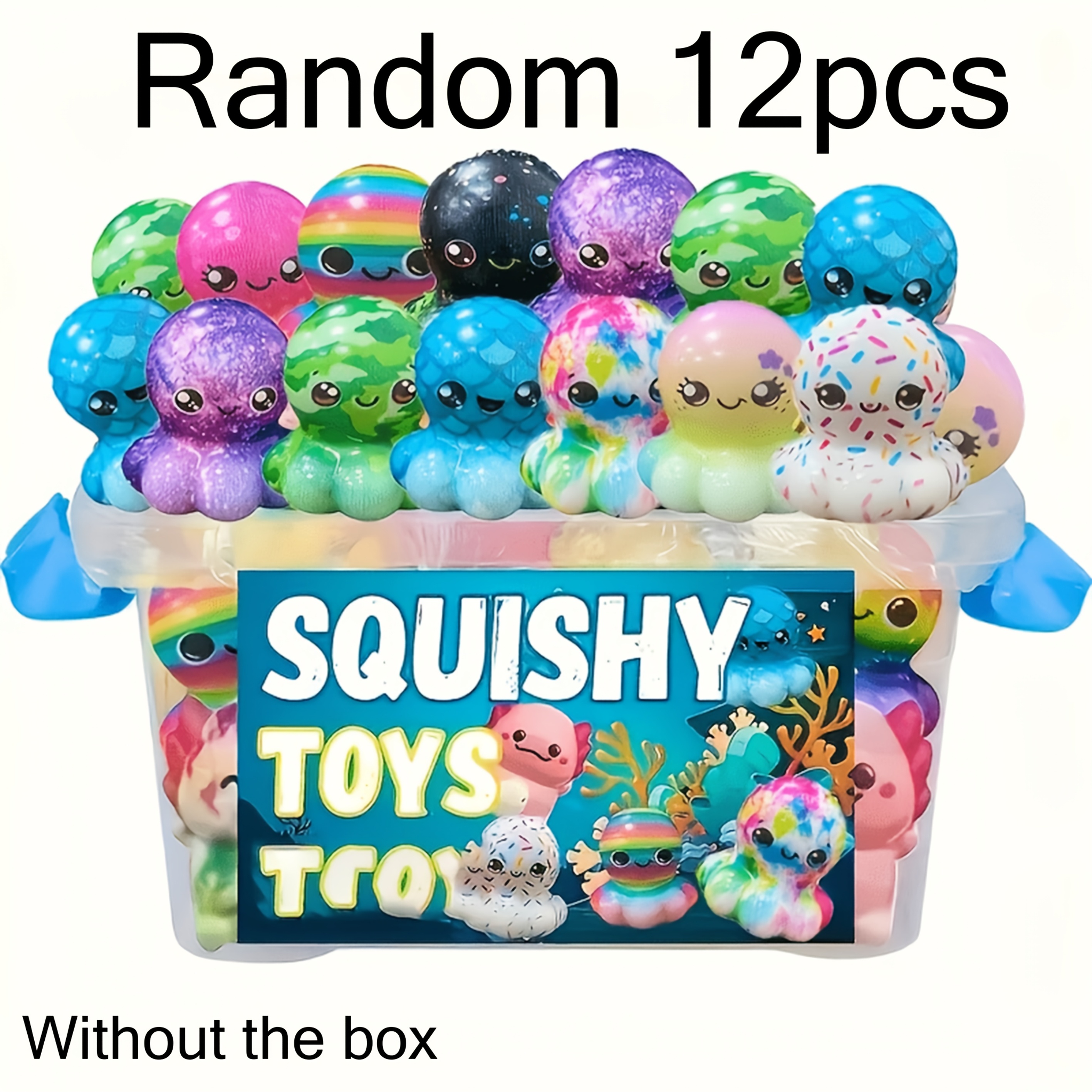 Image of 6/12/24/40pcs Soft Octopus Toy Models, Rising Tactile Toys, Suitable Summer Party Gifts For Children, Classroom Prizes, , Birthday Gifts, Valentine's Day Gifts, Fillers Random .random Color