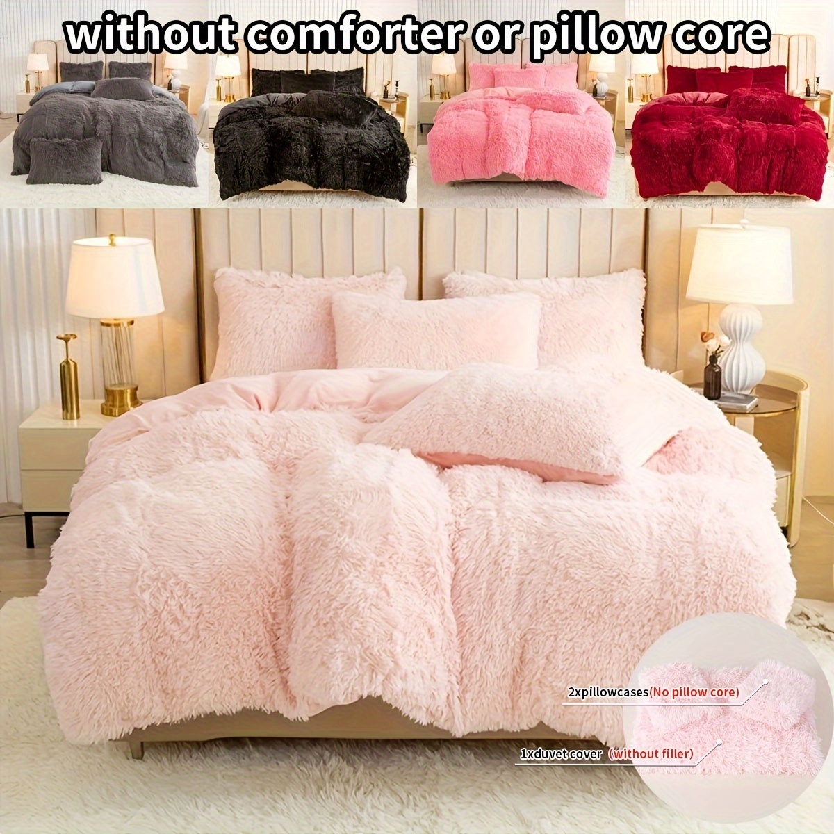 

3pcs Multi-color Polyester Bedding Set, 1pc * Duvet Cover + 2pcs * Pillowcase, Without Pillow Core