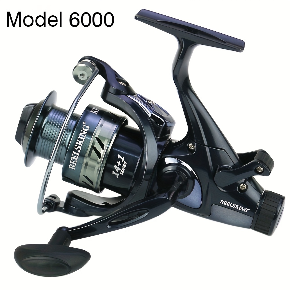 E-shop Spinnrolle Angelrolle 3000-6000 Modell Doppelbremse 5.2:1/4.9:1 Übersetzung Angelrolle 20Kg/44.9Lb Max Karpfenmäher Rotierende Rolle für Barsch
