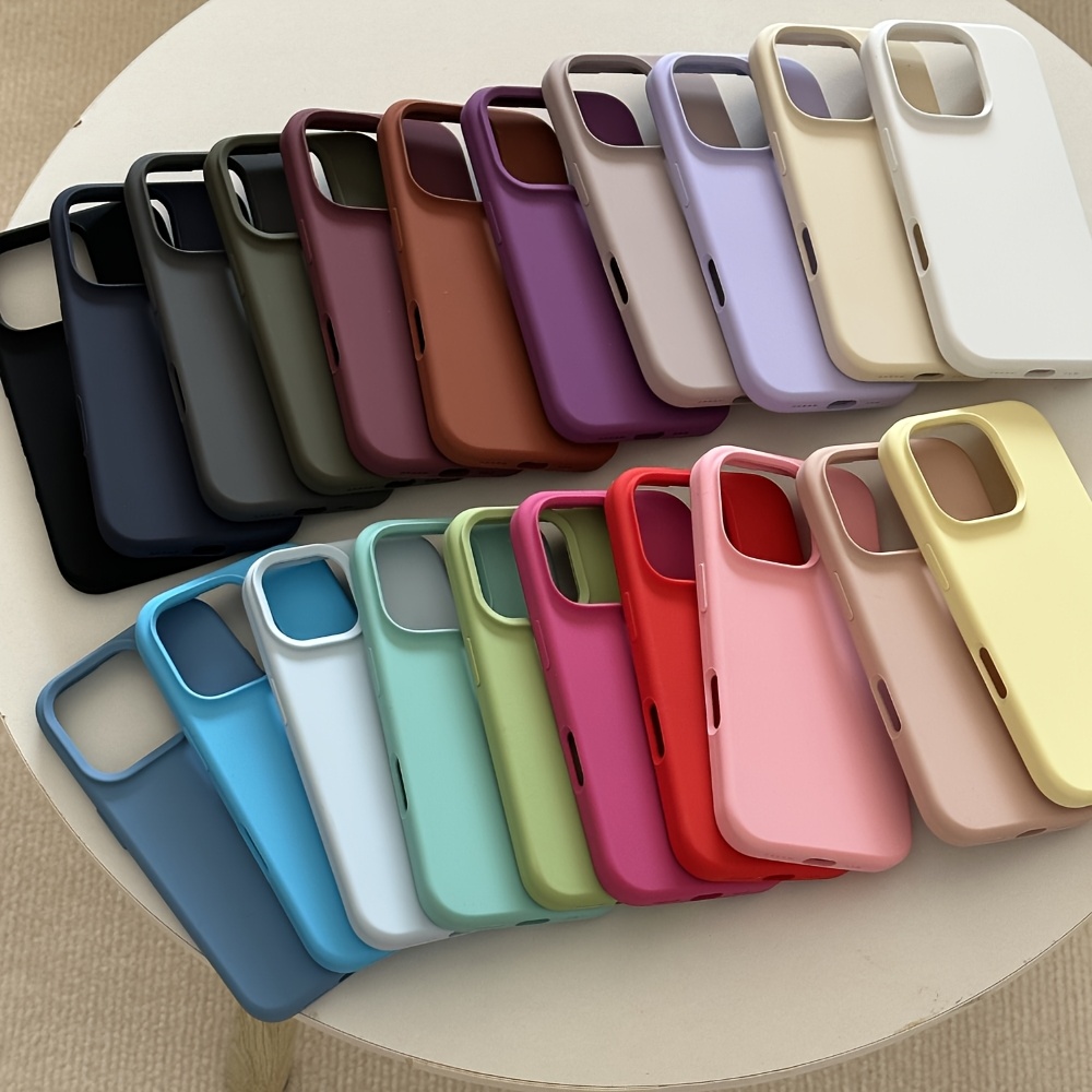 3pcs [1 Phone Case and 2 Screen Prtoector] For Magnetic Solid Color Liquid Phone Case For iPhone 16 Pro Max 14 11 12 13 15 Pro Max Mini Bumper Back