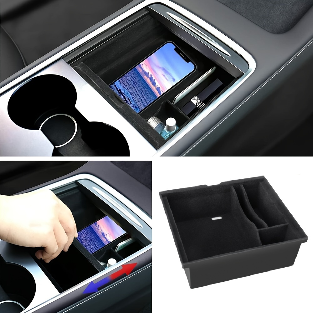 

Center Console Organizer Tray Armrest Storage Box Drawer For Tesla Model 3 & Y