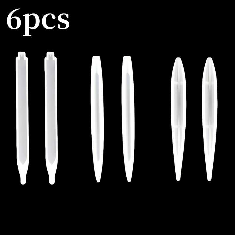 TEMU Set Of 6 Epoxy Resin Pen Molds - A Pen Holder Crafting Kit That Features Irregular And Rectangular Shapes, Perfect For Resin Earrings, Pendants,