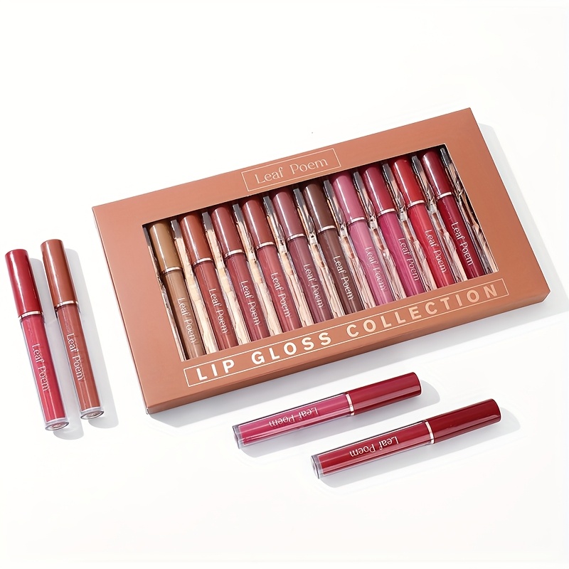 12pcs Matte Lipstick & Lip Gloss Set, Waterproof, Long-Lasting, Non-Fading, Soft Liquid Lipstick, Multi-Color Series, Suitable for All Skin Tones, Adult Makeup Gift Box, Ideal for Halloween, Christmas, Valentine's Day - Image 8