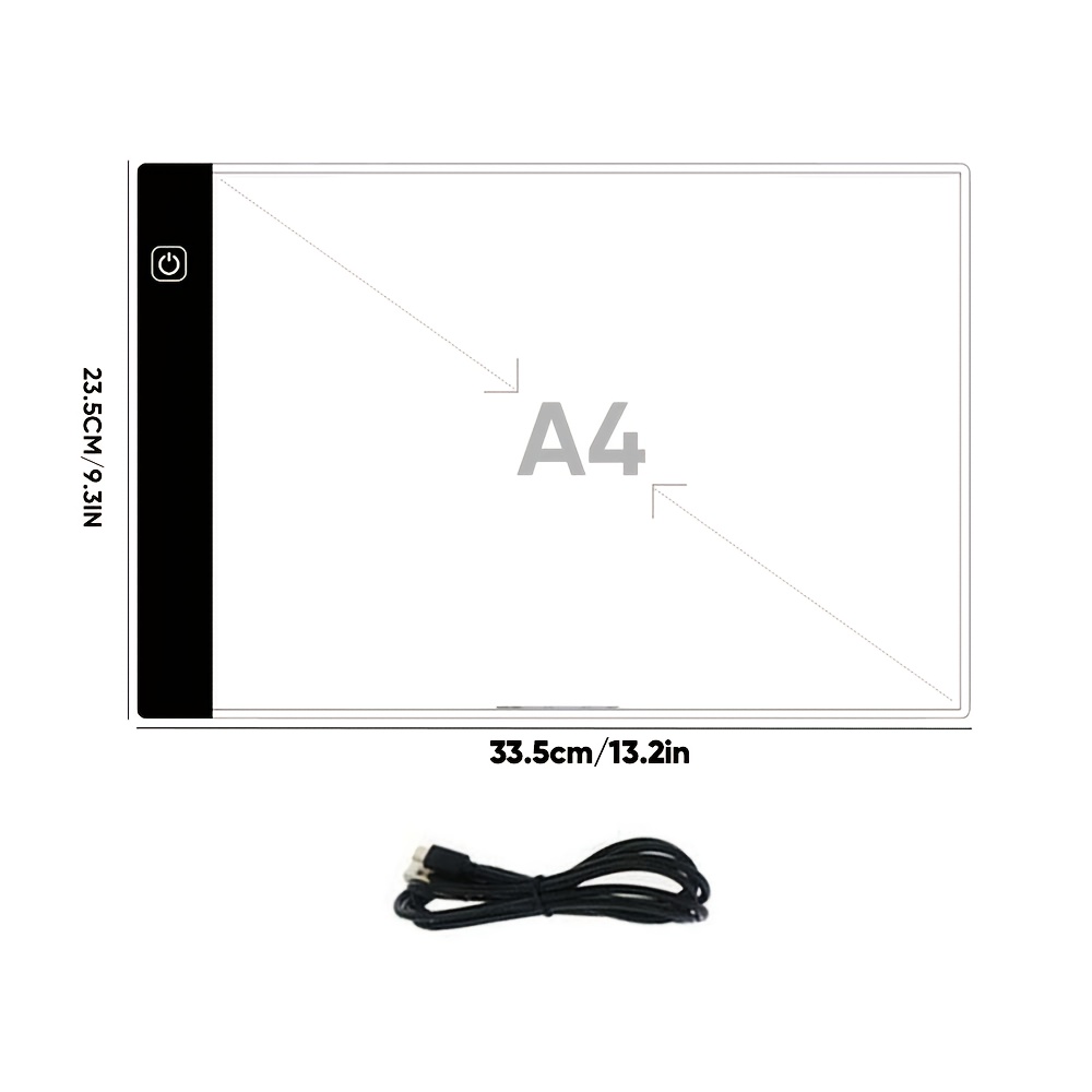 TEMU Saker Led Copy Board, A2/a3/a4/a5 Light Pad, Dimmable Light Box, Eye Protection Diamond Painting Light Board, Portable Light Pad For Tracing