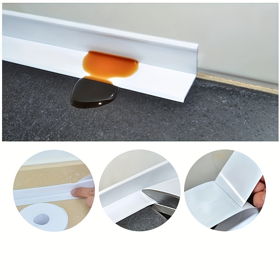 3pcs waterproof pvc tape filling strip self   sealing tape suitable for sealing bathroom bathtubs kitchen sinks toilet bases   filling stickers suitable for home   16 feet per roll details 6