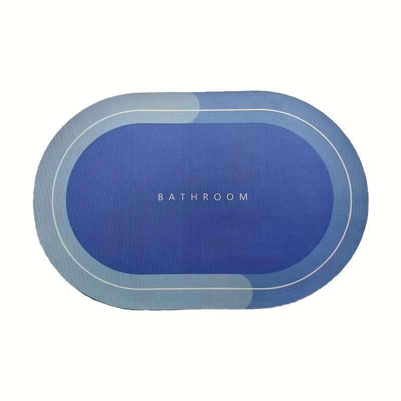 1pc Quickdry Polyester Bath Mat, Non-slip Ultra-fast Drying Shower Floor Rug, Soft Bathroom Carpet For Bedroom, Kitchen, Laundry - Shower Accessories