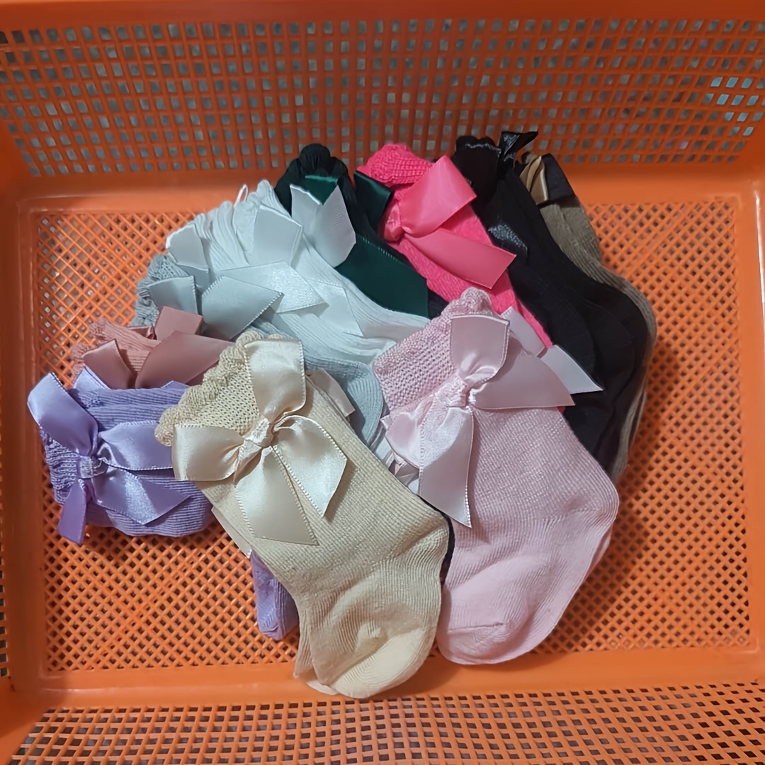 12-Pair Bow Socks for All Seasons
