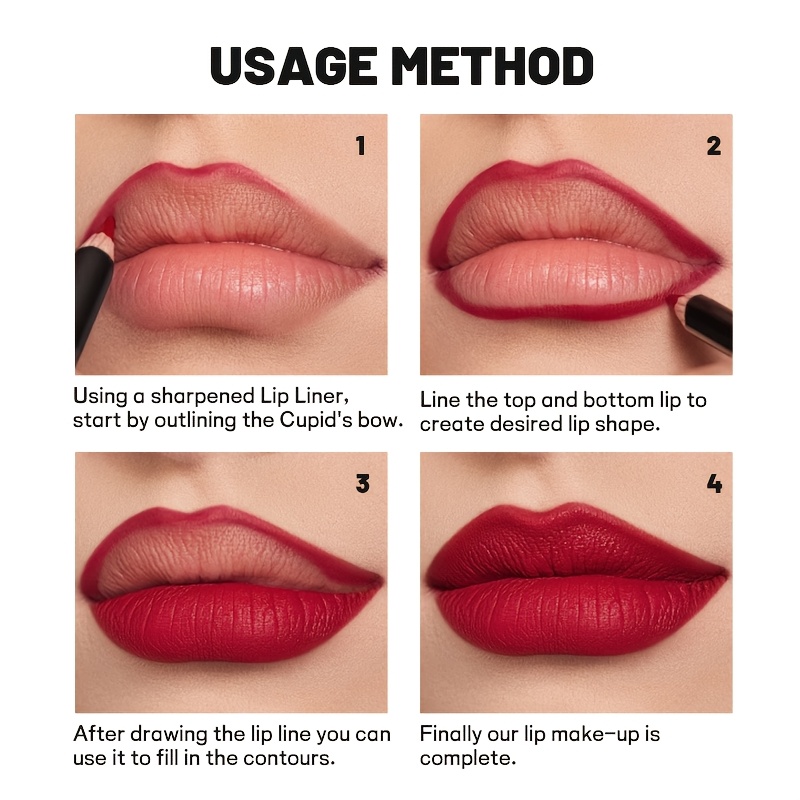 12pcs Waterproof Multi-Color Lip Liner Set For Long-Lasting, Sweat-Proof, And Natural-Looking Lips Valentine's Day Gifts Contain Plant Squalane