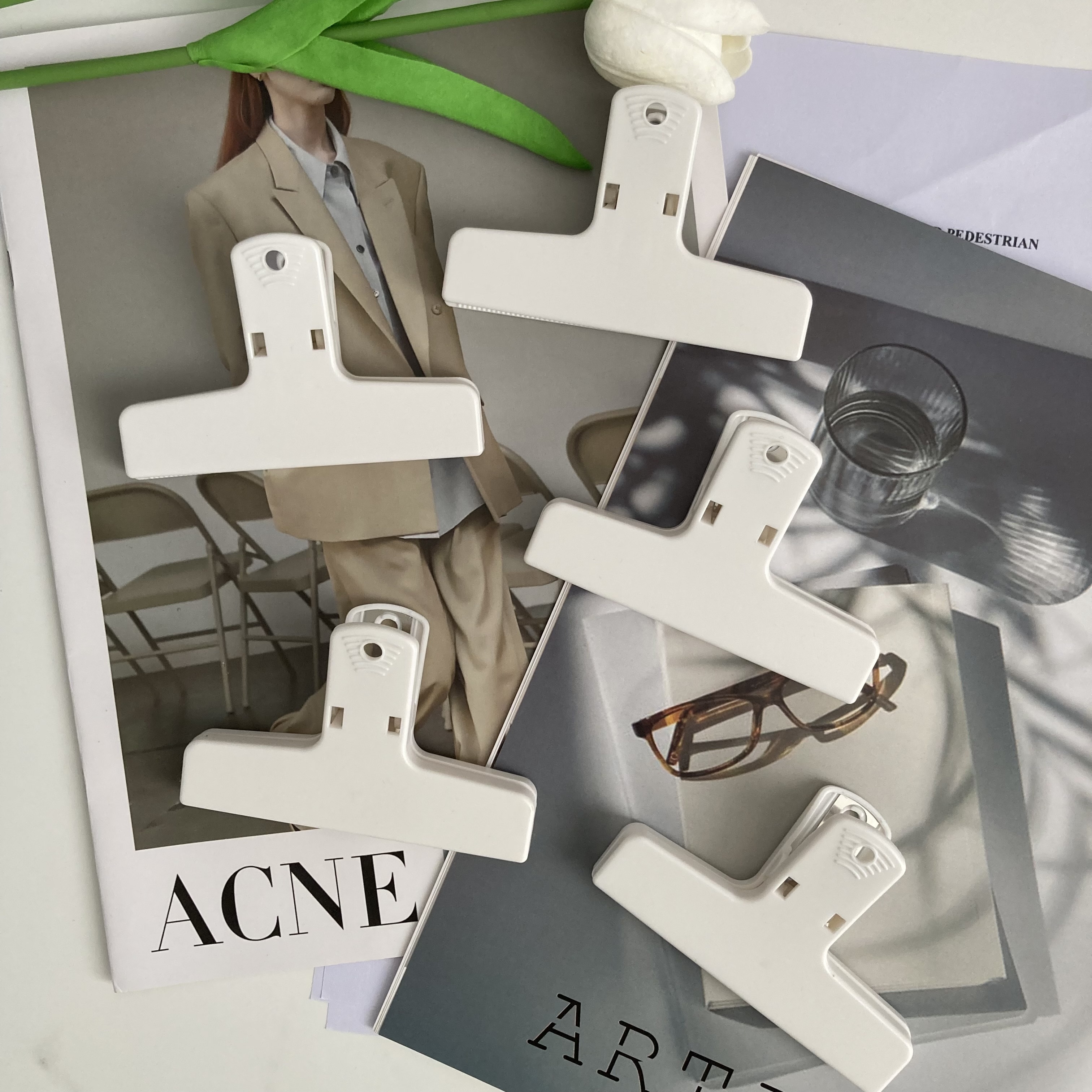 TEMU 3/4/-large Office Paper Clips, Heavy-duty Document Clips, Office File Clips, Pastel-colored Clips, Binder Clips, Notebook And Test Paper Clips