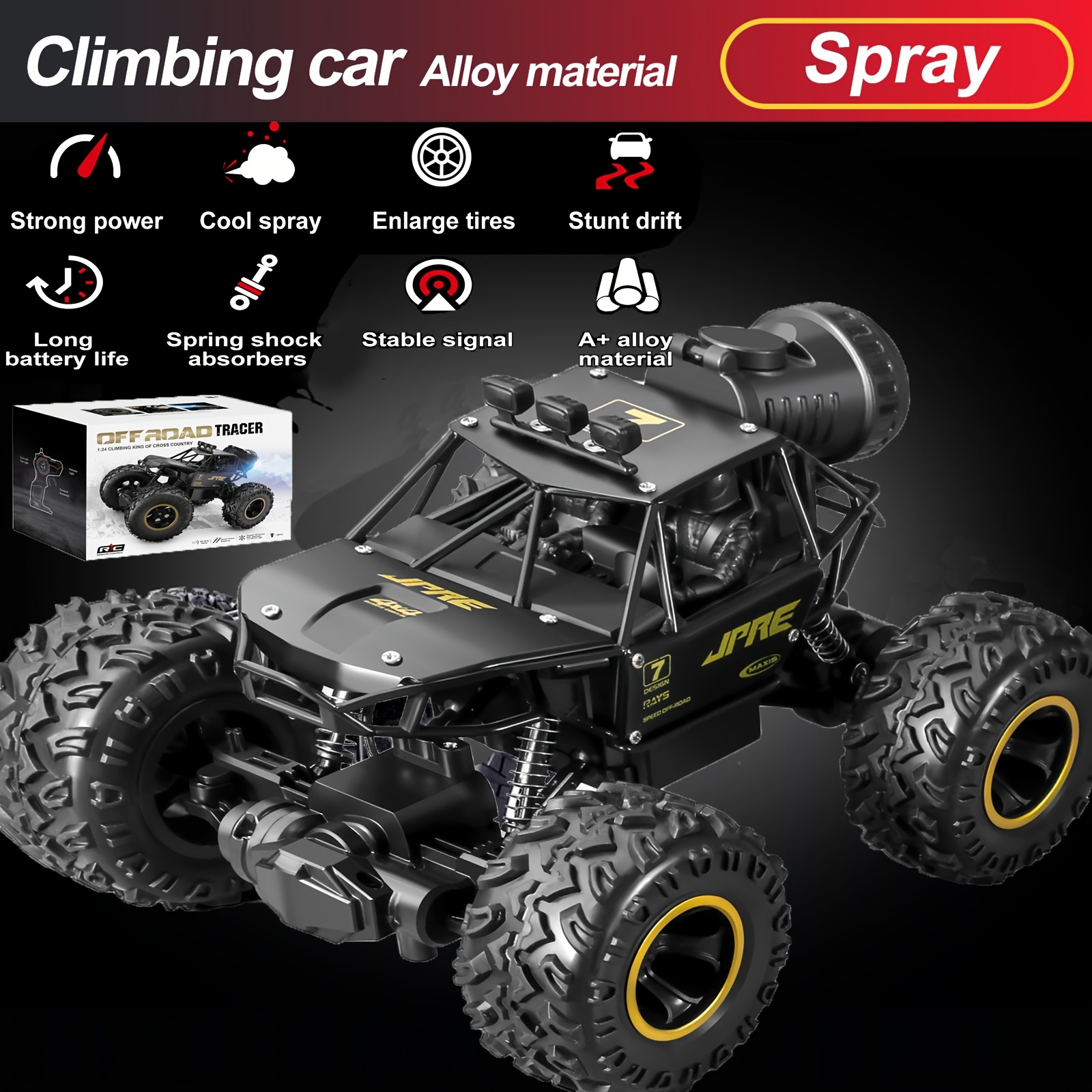 

1: 16 Rc -2.4ghz , 20km/h, 2 Rechargeable Batteries, Can For , Car At The Rear Of , Suitable 4-14