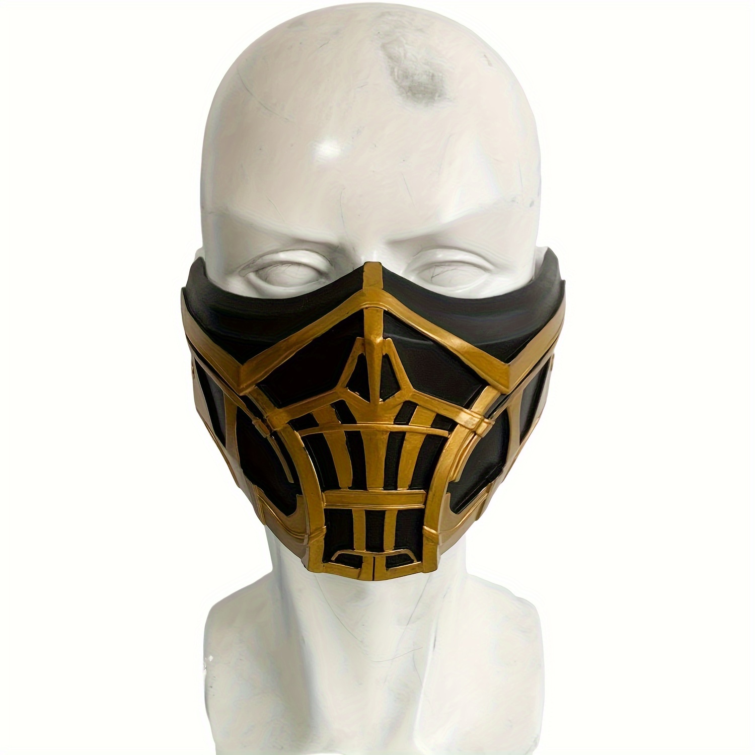 realistic unique cool warrior mask 2 types 1 style movie style face mask dress accessories for halloween christmas cosplay photo props bar club rave larp party decoration stage performance accessories great gift idea details 6