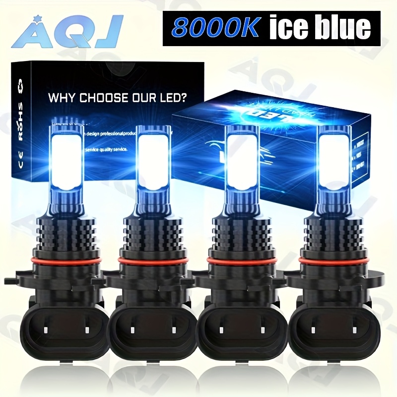 TEMU 9005 9006 Led Headlights Kit Combo Bulbs 8000k High Low Beam .